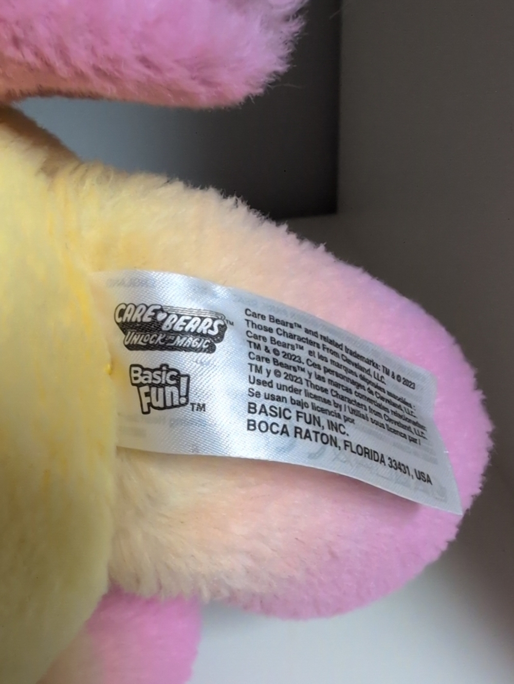 💜2/$20💜 Care Bears Calming Heart Bear 13.5" Yellow Pink Collectible - Picture 4 of 5